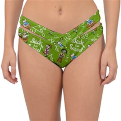 Seamless Pattern With Kids Double Strap Halter Bikini Bottom by Pakemis