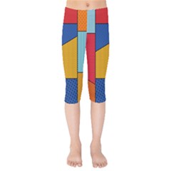Dotted Colors Background Pop Art Style Vector Kids  Capri Leggings  by Pakemis
