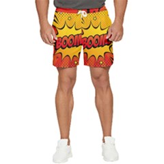 Explosion Boom Pop Art Style Men s Runner Shorts by Pakemis