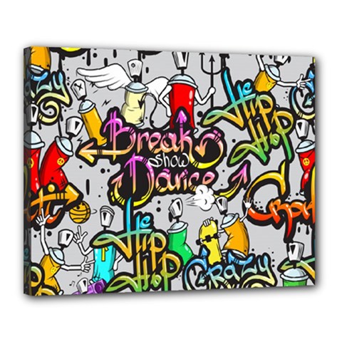 Hip Hop Background Canvas 20  X 16  (stretched) by Pakemis