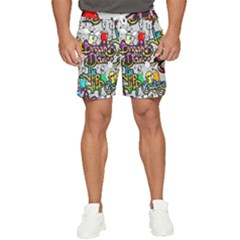 Hip Hop Background Men s Runner Shorts by Pakemis