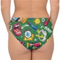 Pop Art Colorful Seamless Pattern Double Strap Halter Bikini Bottom View2