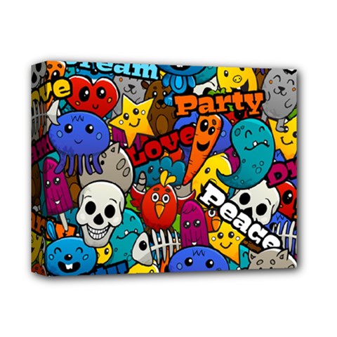 Graffiti Characters Seamless Pattern Deluxe Canvas 14  X 11  (stretched) by Pakemis