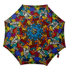 Graffiti Characters Seamless Pattern Hook Handle Umbrellas (medium) by Pakemis