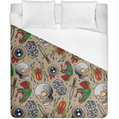 Tattoo Pattern Duvet Cover (california King Size) by Pakemis