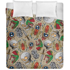 Tattoo Pattern Duvet Cover Double Side (california King Size) by Pakemis