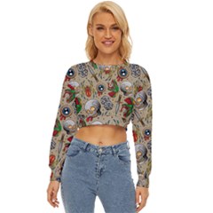 Tattoo Pattern Lightweight Long Sleeve Sweatshirt by Pakemis