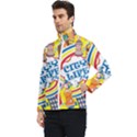 Colorful City Life Horizontal Seamless Pattern Urban City Men s Bomber Jacket View3