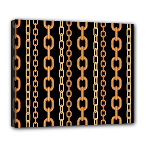 Gold-chain-jewelry-seamless-pattern Deluxe Canvas 24  X 20  (stretched) by Pakemis