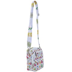 Fruit Summer Vitamin Watercolor Shoulder Strap Belt Bag by artworkshop