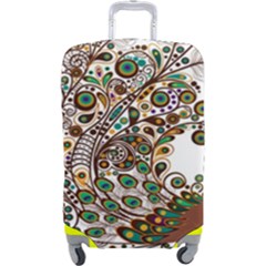 Peacock Graceful Bird Animal Luggage Cover (large) by artworkshop