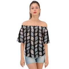 Seamless Pattern With Interweaving Braids Off Shoulder Short Sleeve Top by Pakemis