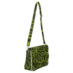 Green-abstract-stippled-repetitive-fashion-seamless-pattern Shoulder Bag With Back Zipper by Pakemis