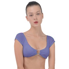 Pattern Cap Sleeve Ring Bikini Top by gasi