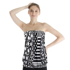 Black And White Strapless Top by gasi