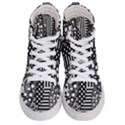 Black and white Men s Hi-Top Skate Sneakers View1