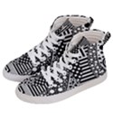 Black and white Men s Hi-Top Skate Sneakers View2