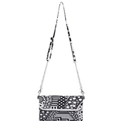 Black And White Mini Crossbody Handbag by gasi