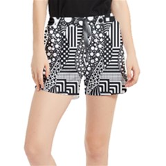 Black And White Women s Runner Shorts by gasi