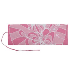 Pink Zendoodle Roll Up Canvas Pencil Holder (m) by Mazipoodles