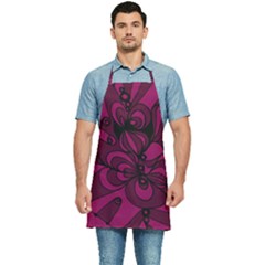 Aubergine Zendoodle Kitchen Apron by Mazipoodles