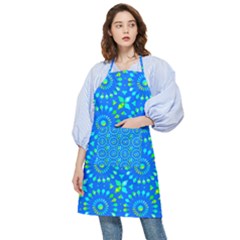 Kaleidoscope Blue Pocket Apron by Mazipoodles