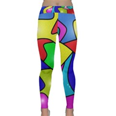 Colorful Abstract Art Classic Yoga Leggings by gasi