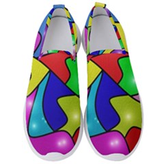 Colorful Abstract Art Men s Slip On Sneakers by gasi