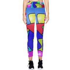 Colorful Abstract Art Pocket Leggings  by gasi