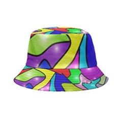 Colorful Abstract Art Inside Out Bucket Hat by gasi