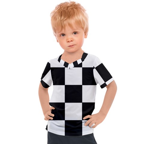 Grid-domino-bank-and-black Kids  Sports Tee by BangZart