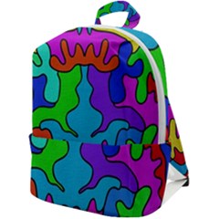 Colorful Design Zip Up Backpack by gasi