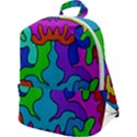 Colorful Design Zip Up Backpack View1