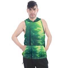 Anime Forrest Nature Fantasy Sunset Trees Woods Men s Sleeveless Hoodie by Uceng