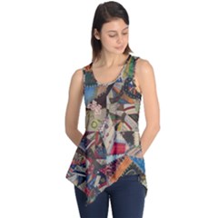 Background Embroidery Pattern Stitches Abstract Sleeveless Tunic by Uceng