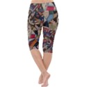 Background Embroidery Pattern Stitches Abstract Lightweight Velour Cropped Yoga Leggings View4