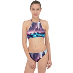 Urban City Cyberpunk River Cyber Tech Future Racer Front Bikini Set by Uceng