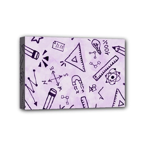 Science Research Curious Search Inspect Scientific Mini Canvas 6  X 4  (stretched) by Uceng