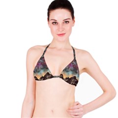 Mountain Space Galaxy Stars Universe Astronomy Bikini Top by Uceng