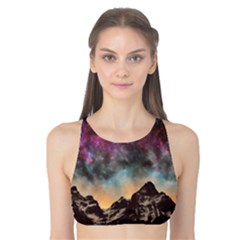 Mountain Space Galaxy Stars Universe Astronomy Tank Bikini Top by Uceng