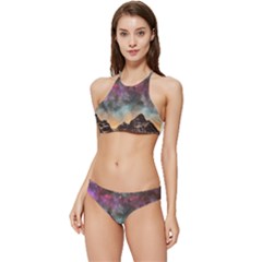 Mountain Space Galaxy Stars Universe Astronomy Banded Triangle Bikini Set by Uceng