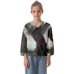 Trees Forest Woods Drawing Fantasy Dream Kids  Sailor Shirt by Uceng