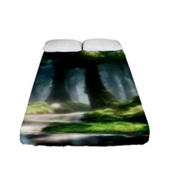 Forest Wood Nature Lake Swamp Water Trees Fitted Sheet (full/ Double Size) by Uceng