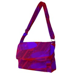 Background Pattern Purple Texture Design Wallpaper Full Print Messenger Bag (l) by Uceng