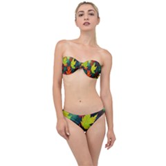 Leaves Foliage Autumn Nature Forest Fall Classic Bandeau Bikini Set by Uceng