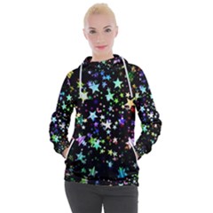 Christmas Star Gloss Lights Light Women s Hooded Pullover by Uceng