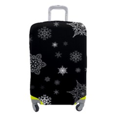 Christmas Snowflake Seamless Pattern With Tiled Falling Snow Luggage Cover (small) by Uceng