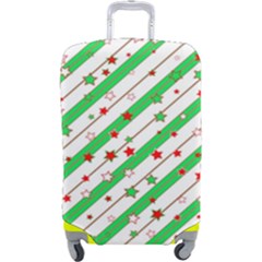 Christmas Paper Stars Pattern Texture Background Colorful Colors Seamless Luggage Cover (large) by Uceng