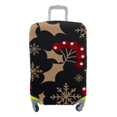 Christmas Pattern With Snowflakes Berries Luggage Cover (small) by Uceng