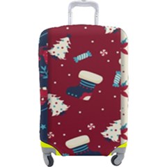 Flat Design Christmas Pattern Collection Art Luggage Cover (large) by Uceng